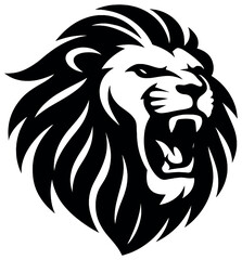 Regal lion icon vector - elegant king of the jungle, majestic big cat silhouette design