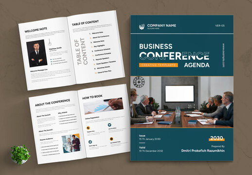 Conference Agenda Schedule Guide  Design Template