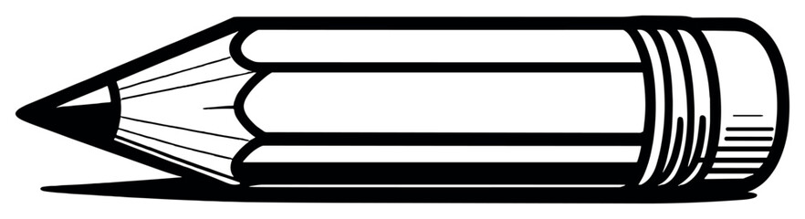 Obraz premium Minimalist pencil vector art - sleek, simple, and focused design for creative concepts