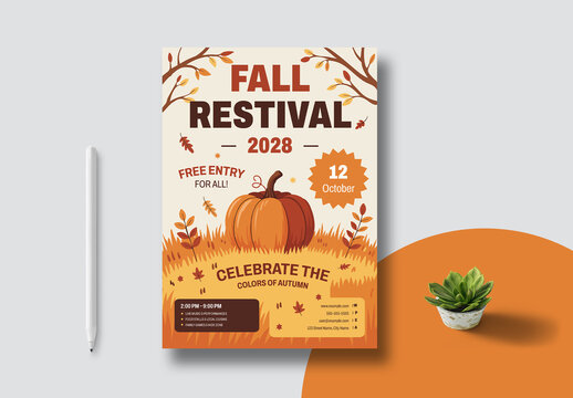 Fall Festival Event Flyer Layout