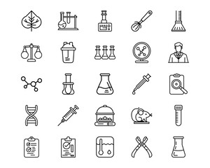 Lab Line Vector Icons