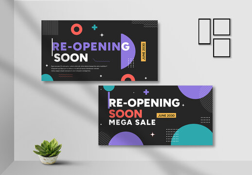 Re Opening Banner Template Layout