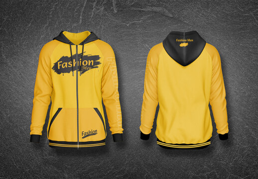 Stylish Hoodie Design With Yellow Color