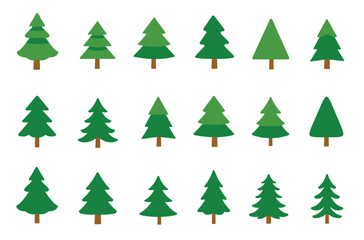 christmas trees set, set of christmas trees, trees pack,