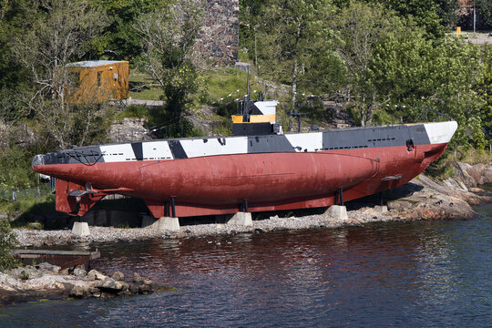 Vesikko &ndash; a World War II submarine on the Helsinki coast serving in the Finnish Navy, a prototype unit for the German IIA U-boats