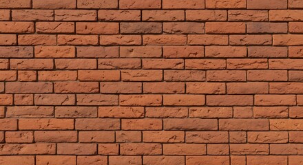 Fototapeta premium A closeup of a red brick wall Bricks arranged in horizontal rows with visible mortar between them