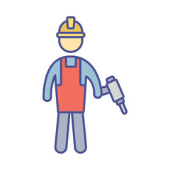 Drill machine Vector Icon which can easily modify or edit
