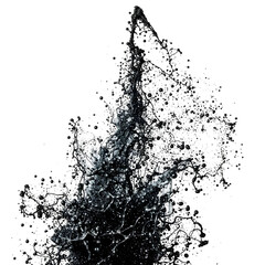 Abstract Black Liquid Splash Dynamic Texture and Motion