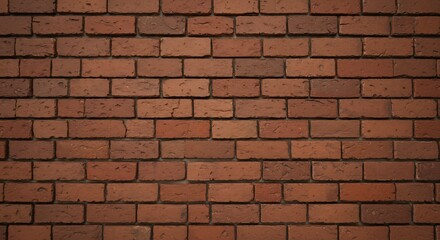 Obraz premium A closeup of a red brick wall The bricks are rectangular with varying shades of red and brown arranged in a running bond pattern
