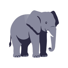 African elephant vector illustration majestic wildlife animal safari pachyderm zoo creature isolated eps graphic