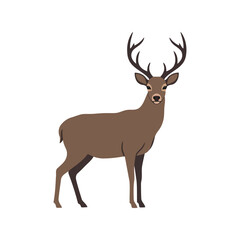 Majestic stag illustration antlered deer wildlife vector forest animal art nature graphic