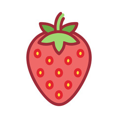 Strawberry Black white background.