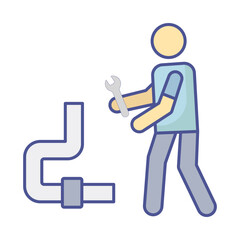  Plumber Vector Icon which can easily modify or edit