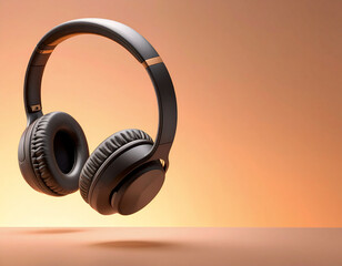 Naklejka premium Minimal Premium Wireless Headphones Luxury Background