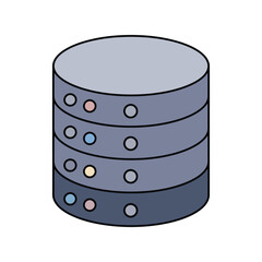 Server rack stack illustration data center equipment network storage computer hardware technology icon it infrastructure