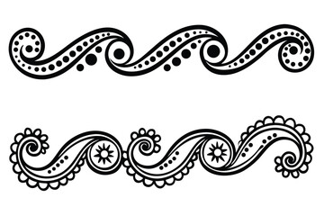 Seamless Paisley Border Design for Decorative and Textile Use