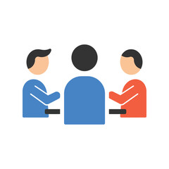 Team meeting vector illustration business discussion collaboration concept people gathering office interaction