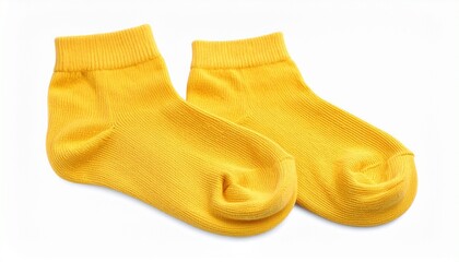 yellow socks on the white 