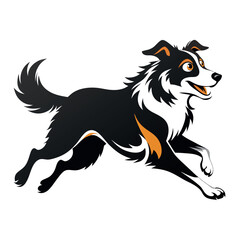 a-joyful-australian-shepherd-dog-in-a-dynamic-runn silhouette  vector design eps.eps