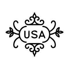   USa vector illustration of an abstract floral design