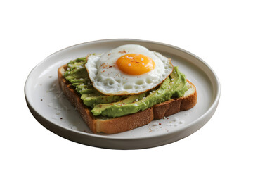 Avocado Toast with Fried Egg and Sea Salt breakfast