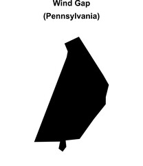 Wind Gap (Pennsylvania) blank outline map
