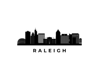 Fototapeta premium Vector Raleigh skyline. Travel Raleigh famous landmarks. Business and tourism concept for presentation, banner, web site.