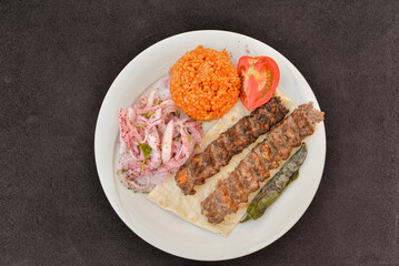 Adana kebap on the plate