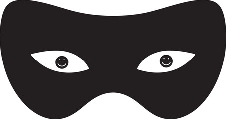 Grinning Face icon in silhouette white background.