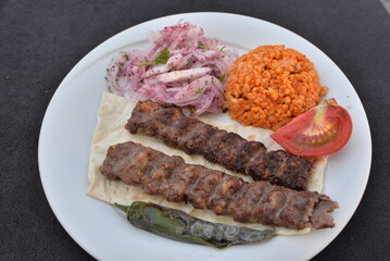 Adana kebap on the plate