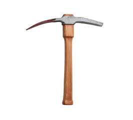 a pickaxe with a wooden handle, jpeg, png, transparent