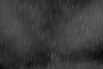 Monochrome Rain Shower Pattern, Weather Overlay, Stormy Rainfall with Diagonal Rain Lines Effect