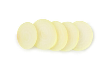 Onion isolated on white background. onion slice. onion rings. Fresh Yellow Onion. Natural, fresh, vegetarian food. Agricultural products. Healthy eating. Vegetables. Farmer's market.