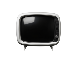 Vintage retro television set with antennas and classic design