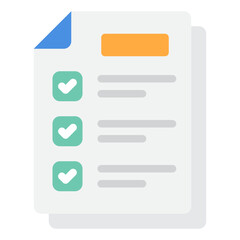 Obraz premium Icon showing a stacked document with green checkmarks representing a to-do list or task checklist.