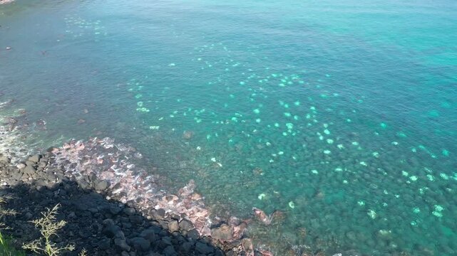 Mauritius - Flic en flac - Bassin Vert - Panoramic view on the beach in front of the waterfall