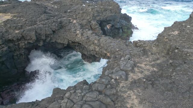 Mauritius - Le Bouchon - Side fixed view on Pont Naturel