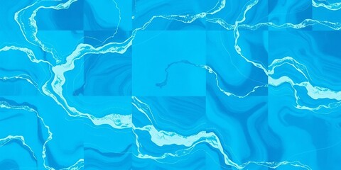 Aqua blue grunge abstract water swirl seamless pattern Dense white wavy lines create a painterly ocean surface texture,  ocean,  vector