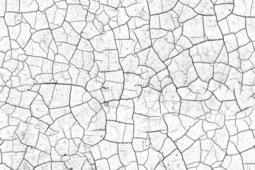 UBlack and White Cracked Concrete Wall Texture, High Contrast Grunge Crack Surface Background, Abstract Cracked Grunge Overlay, Distressed Effect, Rough Concrete Texture, Vintage Broken Wall