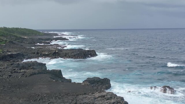 Mauritius - Le Bouchon - fixed view on close landscape around Pont Naturel