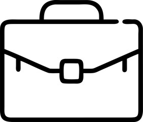 briefcase vector icon on white or transparent background. Business analytics or Management icons items Stroke icon collections. Editable Stroke icon collection