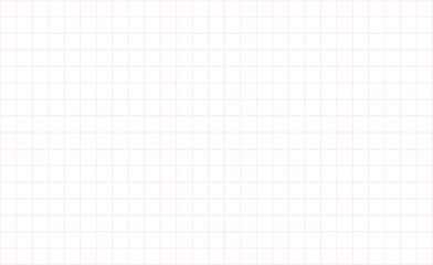White sheet of paper with light red grid lines vector pattern background