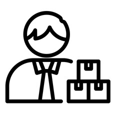 Stakeholder Icon - Manager with Package