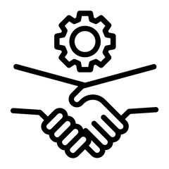 Stakeholder Icon - Gear Handshake