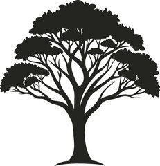 Obraz premium Tree silhouette vector