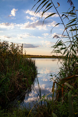 Landscape view from Ezerets lake in Bulgaria close to the border with Romania. 