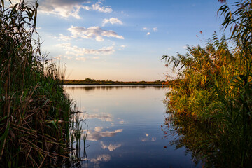 Landscape view from Ezerets lake in Bulgaria close to the border with Romania. 