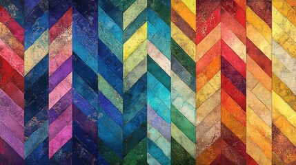 Abstract colorful herringbone pattern background