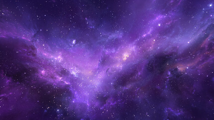 Vibrant Purple Galaxy Nebula Digital Illustration