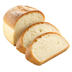 Fresh White Bread Loaf with Sliced Pieces